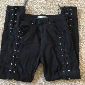 Topshop lace up Jamie jeans